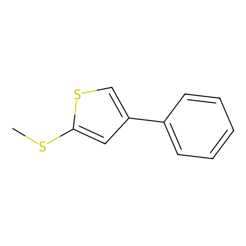 2-Methylsulfanyl-4-phenylthiophene structure