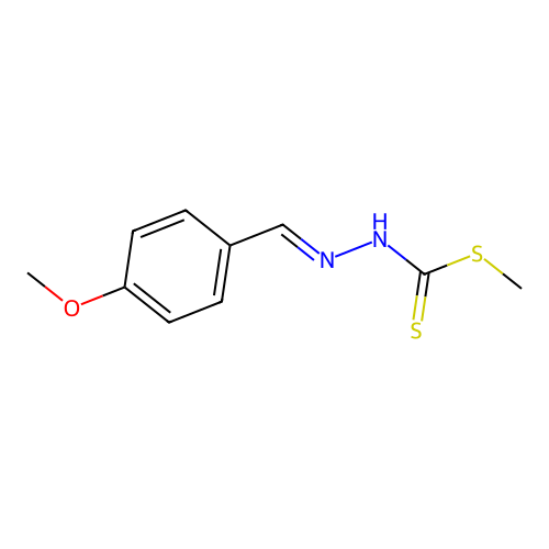 Methyl 3-(4-methoxyphenylmethylene)dithiocarbazate structure