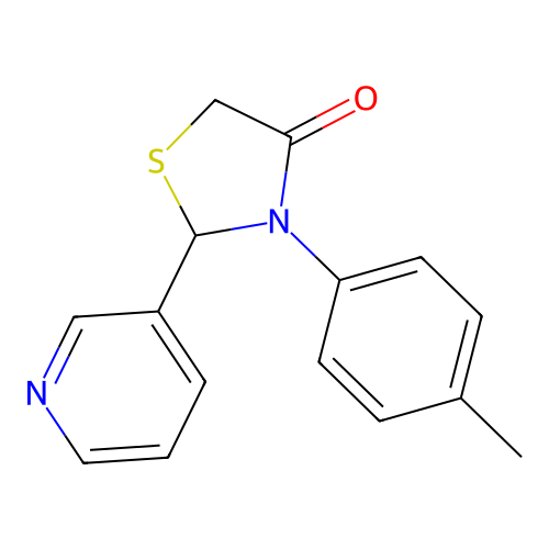 3-(4-Methylphenyl)-2-pyridin-3-yl-1,3-thiazolidin-4-one structure