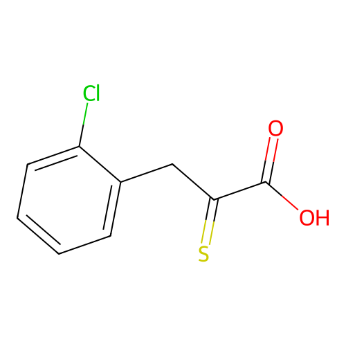 3-(2-Chlorophenyl)-2-sulfanylidenepropanoic acid structure
