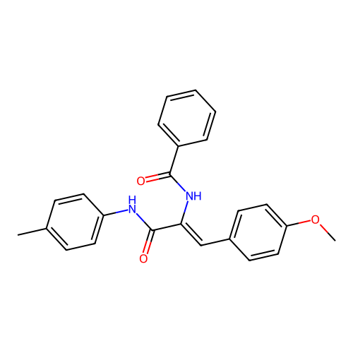 N-[2-(4-methoxyphenyl)-1-(4-toluidinocarbonyl)vinyl]benzamide structure