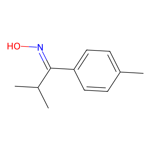 (NE)-N-[2-methyl-1-(4-methylphenyl)propylidene]hydroxylamine structure