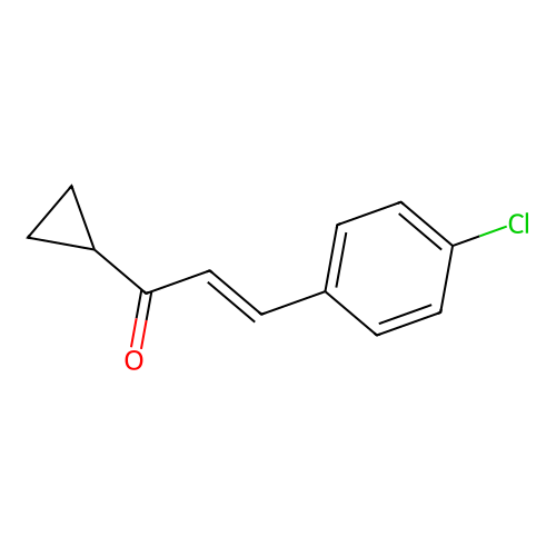 (2E)-3-(4-chlorophenyl)-1-cyclopropylprop-2-en-1-one structure