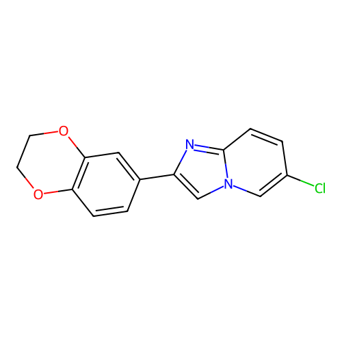 6-Chloro-2-(2,3-dihydro-1,4-benzodioxin-6-yl)imidazo[1,2-a]pyridine structure