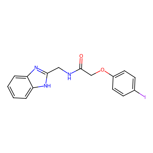 N-(1H-benzimidazol-2-ylmethyl)-2-(4-iodophenoxy)acetamide structure