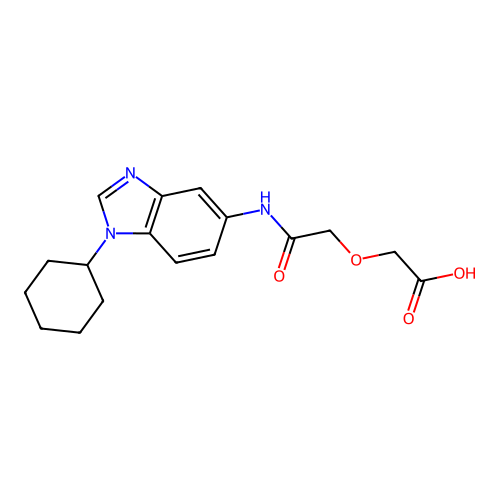 {2-[(1-cyclohexyl-1H-benzimidazol-5-yl)amino]-2-oxoethoxy}acetic acid structure