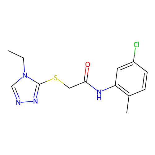 N-(5-chloro-2-methylphenyl)-2-[(4-ethyl-4H-1,2,4-triazol-3-yl)sulfanyl]acetamide structure