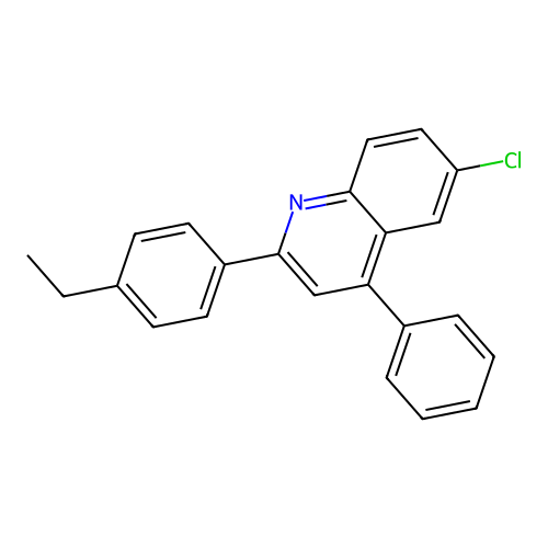 6-Chloro-2-(4-ethylphenyl)-4-phenylquinoline structure