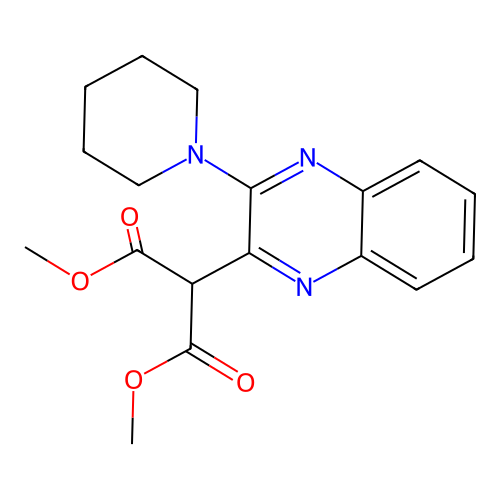 Dimethyl [3-(piperidin-1-yl)quinoxalin-2-yl]propanedioate structure