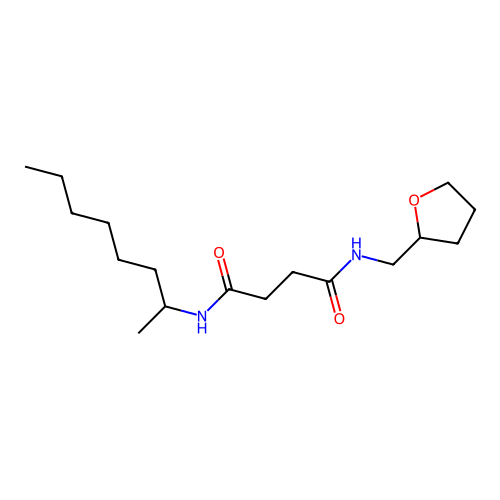 N-(octan-2-yl)-N'-(tetrahydrofuran-2-ylmethyl)butanediamide structure