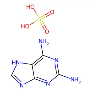 2,6-Diaminopurine sulfate structure