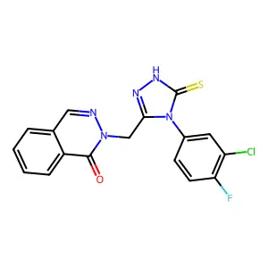 C17H11ClFN5OS structure