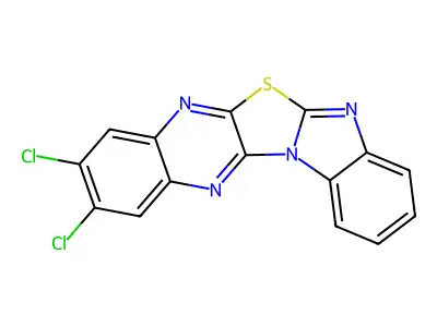 2,3-Dichlorobenzo[4',5']imidazo[2',1':2,3]thiazolo[4,5-b]quinoxaline structure