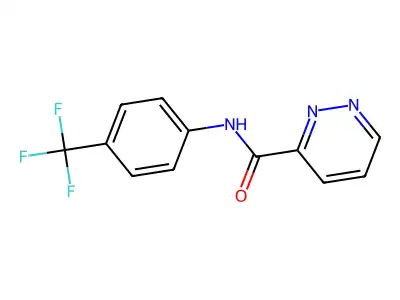 N-[4-(trifluoromethyl)phenyl]pyridazine-3-carboxamide structure