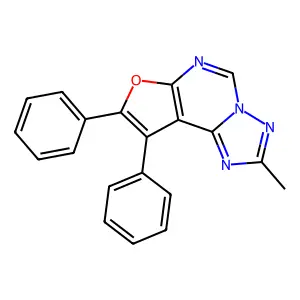 2-Methyl-8,9-diphenylfuro[3,2-e][1,2,4]triazolo[1,5-c]pyrimidine structure