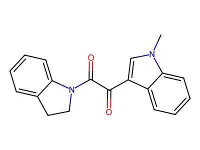 1-(2,3-Dihydroindol-1-yl)-2-(1-methylindol-3-yl)ethane-1,2-dione structure