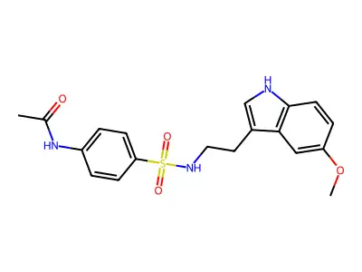 N-(4-{[2-(5-methoxy-1H-indol-3-yl)ethyl]sulfamoyl}phenyl)acetamide structure