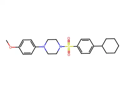 1-[(4-Cyclohexylphenyl)sulfonyl]-4-(4-methoxyphenyl)piperazine structure