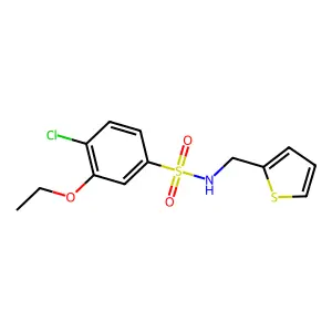 4-chloro-3-ethoxy-N-(2-thienylmethyl)benzenesulfonamide structure