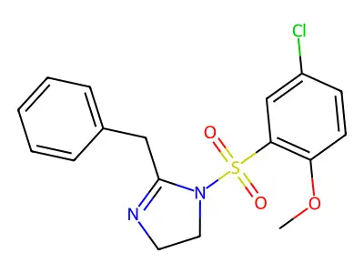 2-Benzyl-1-(5-chloro-2-methoxyphenyl)sulfonyl-4,5-dihydroimidazole structure