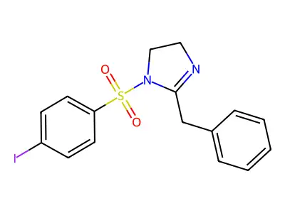 2-benzyl-1-[(4-iodophenyl)sulfonyl]-4,5-dihydro-1H-imidazole structure