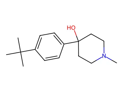 4-(4-Tert-butylphenyl)-4-hydroxy-1-methylpiperidine structure