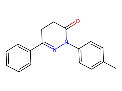 2-(4-methylphenyl)-6-phenyl-4,5-dihydro-3(2H)-pyridazinone structure