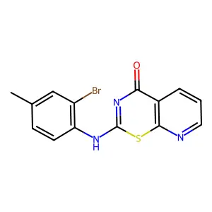 2-(2-Bromo-4-methylanilino)pyrido[3,2-e][1,3]thiazin-4-one structure