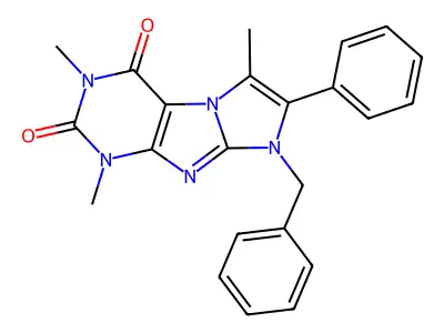 6-Benzyl-2,4,8-trimethyl-7-phenylpurino[7,8-a]imidazole-1,3-dione structure