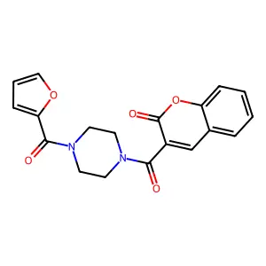 3-(4-(furan-2-carbonyl)piperazine-1-carbonyl)-2H-chromen-2-one structure