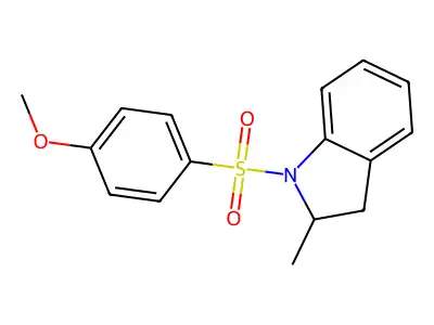 1-[(4-Methoxyphenyl)sulfonyl]-2-methylindoline structure
