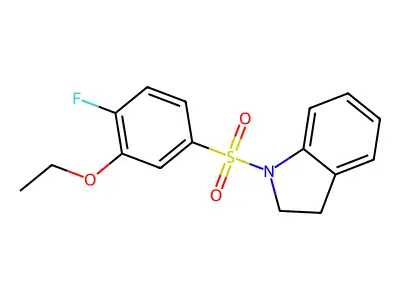 2-Ethoxy-1-fluoro-4-(indolinylsulfonyl)benzene structure