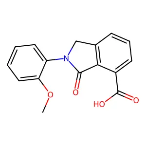 2-(2-Methoxyphenyl)-3-oxoisoindoline-4-carboxylic acid structure