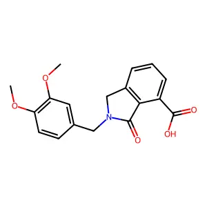2-((3,4-Dimethoxyphenyl)methyl)-2,3-dihydro-3-oxo-1H-isoindole-4-carboxylic acid structure