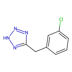5-(3-chlorobenzyl)-2H-tetrazole structure