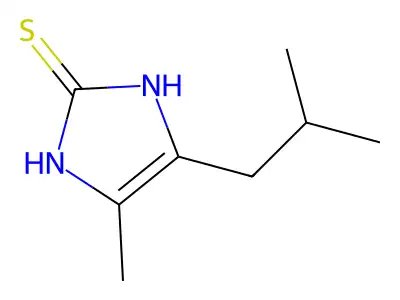 1,3-Dihydro-4-methyl-5-(2-methylpropyl)-2H-imidazole-2-thione structure