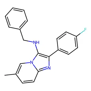 N-benzyl-2-(4-fluorophenyl)-6-methylimidazo[1,2-a]pyridin-3-amine structure