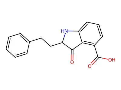 3-Oxo-2-(2-phenylethyl)indoline-4-carboxylic acid structure