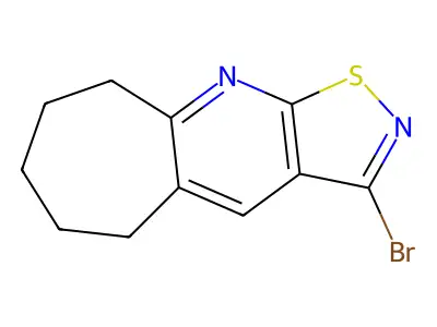 3-bromo-6,7,8,9-tetrahydro-5H-cyclohepta[b]isothiazolo[4,5-e]pyridine structure