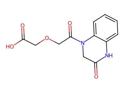 2-[2-Oxo-2-(3-oxo-2,4-dihydroquinoxalin-1-yl)ethoxy]acetic acid structure