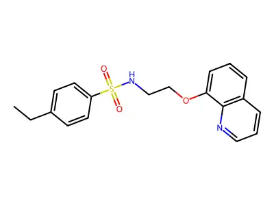 4-ethyl-N-(2-quinolin-8-yloxyethyl)benzenesulfonamide structure