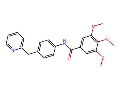 3,4,5-trimethoxy-N-[4-(pyridin-2-ylmethyl)phenyl]benzamide structure