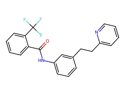 N-[3-(2-pyridin-2-ylethyl)phenyl]-2-(trifluoromethyl)benzamide structure