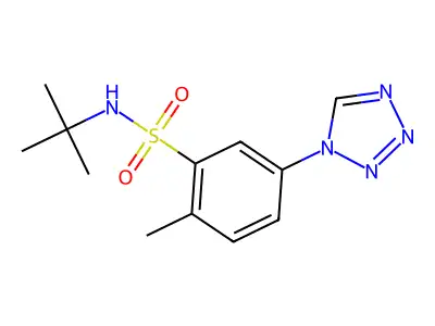 N-tert-butyl-2-methyl-5-(tetrazol-1-yl)benzenesulfonamide structure