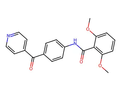 2,6-dimethoxy-N-[4-(pyridine-4-carbonyl)phenyl]benzamide structure