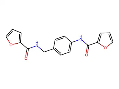N-{4-[(furan-2-ylcarbonyl)amino]benzyl}furan-2-carboxamide structure