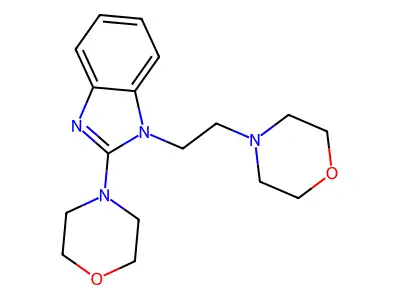 4-[2-(2-Morpholin-4-ylbenzimidazol-1-yl)ethyl]morpholine structure