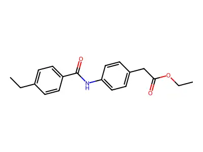 Ethyl 2-{4-[(4-ethylbenzoyl)amino]phenyl}acetate structure