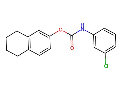 5,6,7,8-Tetrahydronaphthalen-2-yl (3-chlorophenyl)carbamate structure