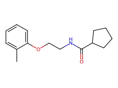 N-[2-(2-methylphenoxy)ethyl]cyclopentanecarboxamide structure